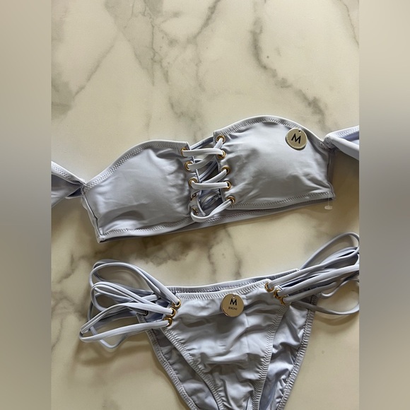 Lilac cheeky bikini with arm cuffs Size M NWT - Picture 11 of 14